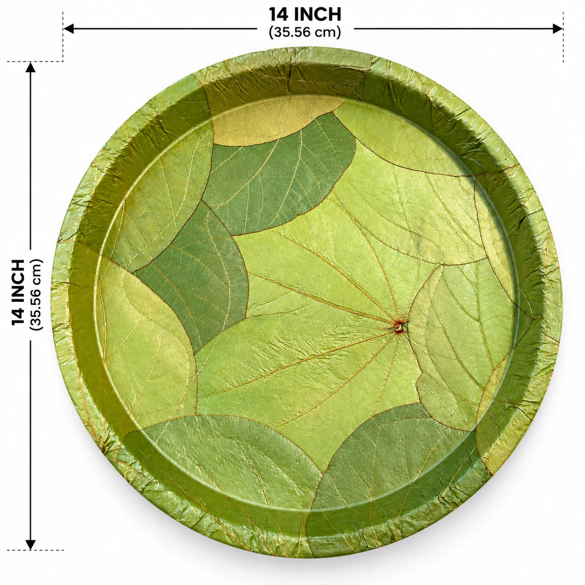 14 inch natural leaf plate